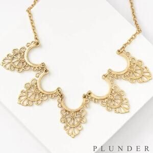 New Plunder "Ellison" Matte Gold Pedants Necklace (17.25"-20.25")